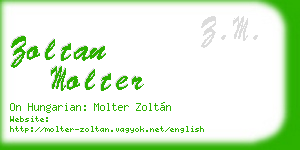 zoltan molter business card